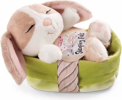 Obrázok produktu pre NICI Sleeping Pets Bunny, plyšová hračka, plyš / polyester, cappuccino, 12 cm, 48709