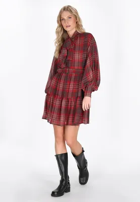 Produktbild von SAPORTA damen kleid - rotes kragen, L