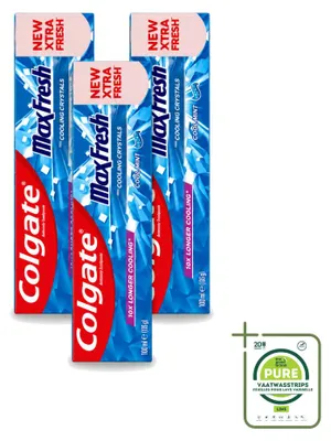 Produktbild von 3 x Colgate Max Fresh Cool Mint Zahnpasta - 100 ml - Großpackung - 3 Stücke