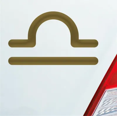 Produktbild von Auto Aufkleber Libra Waage Sternzeichen Sterne Horoskop 16x10 cm Gold Sticker Heckscheibenaufkleber