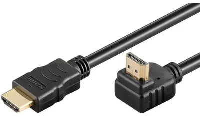 Produktbild von Goobay High-Speed-HDMI-90°-Kabel mit Ethernet, 4K/60Hz, 5 m, schwarz