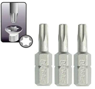 Zdjęcie produktu dla Końcówki Wkrętakowe Torx T20 25 Mm, 3 Sztuki