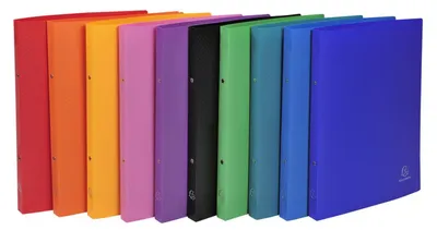Produktbild von Exacompta Ringbuch Polypropylen 2 Ringe 15mm blickdicht A4 Farben sortiert