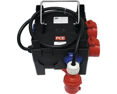Produktbild von PCE Kleinverteiler IP44 H07RN-F 5G1,5 2x CEE 4x Schutzkontaktsteckdosen Zuleitung 1,5 m