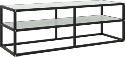 Produktbild von TV-Schrank Schwarz mit Hartglas Marmor-Optik 120x40x40 cm