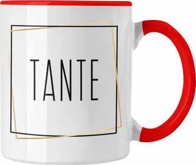 Produktbild von Trendation - Beste Tante Geschenk Tasse Tante Geschenkidee Du Wirst Tante (Rot)