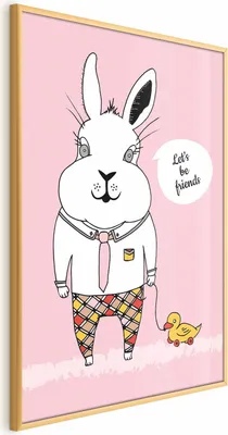 Immagine prodotto di Poster Carta Poster - L'amico del coniglio 29,7x42 cm Per bambini e-A-0109-ao-a
