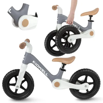 Zdjęcie produktu dla Składany rower biegowy Kidwell FLEX dla dzieci – lekki (2,9 kg), koła z pianki EVA, regulowany