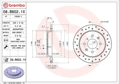 Obrázok produktu pre Brzdový kotúč BREMBO x