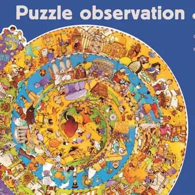 Produktbild von Djeco-Wimmelpuzzle: Unsere Geschichte + booklet - 350 Teile