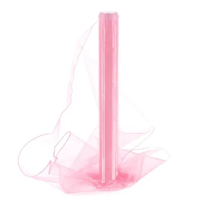 Produktbild von Organzastoff rosa 40 cm x 9,14m mit genähtem Saum für Hochzeitsdeko