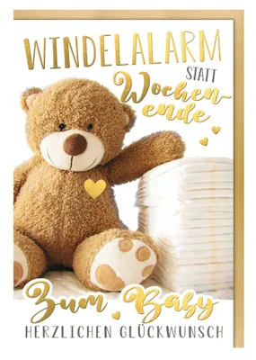 Produktbild von SUSY CARD Geburtskarte "Windelalarm"