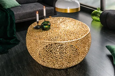 Obrázok produktu pre Konferenčný stôl 40285 80x80cm Aluminium Gold