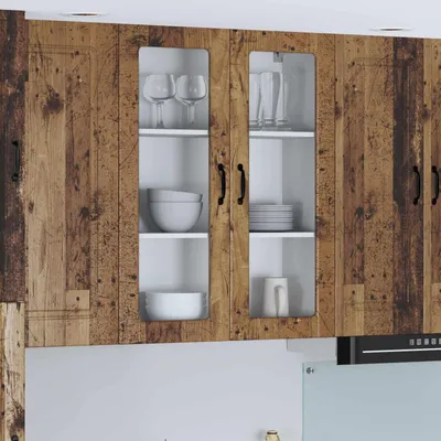 Productafbeelding van vidaXL Wandkast LUCCA, gerecycled hout, 80 x 31 x 100 cm, houtvezel