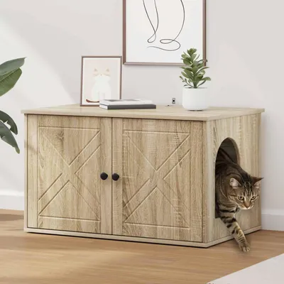 Produktbild von "2026 Moderne" Katzenhaus Sonoma 85 x 55 x 50,5 cm Holzwerkstoff - Kratzbäume CJG996271