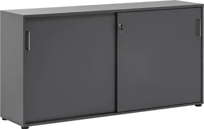 Produktbild von Büro Aktenschrank abschließbar META-80 in anthrazit, B/H/T: ca. 160,2/84,2/41 cm