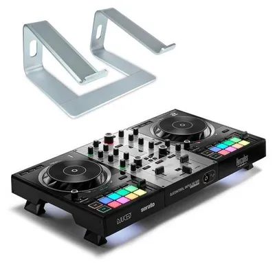 Produktbild von Hercules DJ Controller Inpulse 500 Silver Edition mit Laptopständer