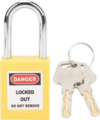 Immagine prodotto di 38 mm Blocco Lockout Isolamento Sicurezza Ingegneria Lucchetto LOTO per ingegneria meccanicaGiallo
