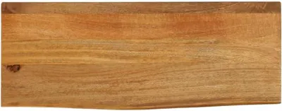Produktbild von Tischplatte aus Massivholz mit Baumkante 90x20x2,5 cm
