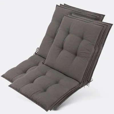 Produktbild von Beautissu 6er Set Sun-NL Niederlehner Auflage 105x50x8cm Taupe