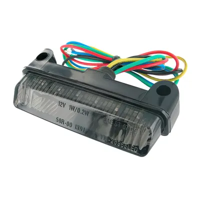 Image de Feu arrière avec mini-LED et clignotants universels STR8 lignes noires