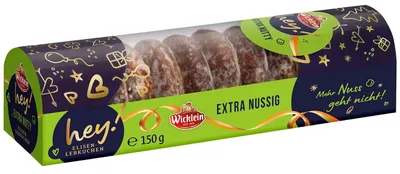 Produktbild von Wicklein hey! Mini-Elisen-Lebkuchen extra nussig 150g