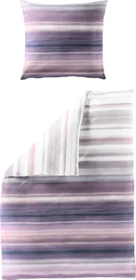 Produktbild von BIERBAUM Bettwäsche Seersucker plum 155x220cm, mit 1 Kissen