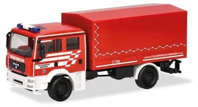 Produktbild von Herpa 098847 - 1:87 MAN TGA M Mehrzweckgerätewagen (MzGW) Dekon Feuerwehr Bremen