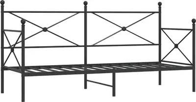 Produktbild von vidaXL Tagesbett ohne Matratze Schwarz 80x200 cm Stahl