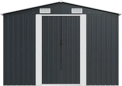 Produktbild von vidaXL Gerätehaus 257x392x181 cm Metall Anthrazit