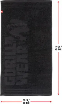 Produktbild von Gorilla Wear Gym Towel Black Medium - 50x100cm