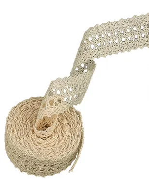 Produktbild von Spitzenband Elfenbein 22 mm x 3 m für Vintage-Dekoration - Einheitsgröße