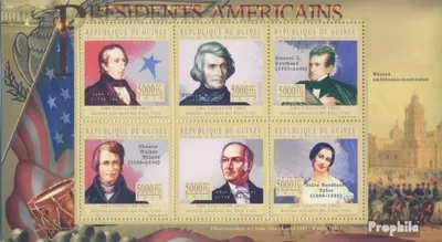 Produktbild von Briefmarken Guinea 2010 Mi 7919-7924 Kleinbogen (kompl. Ausgabe) postfrisch Der Präsident der USA, John Tyler