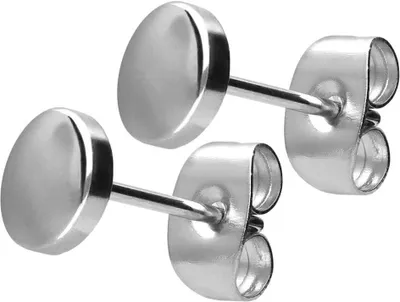 Produktbild von Chirurgenstahl Ohrstecker FLACHE PLATTE