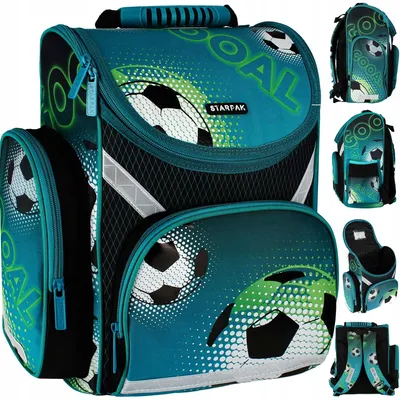 Produktbild von Starpak Schulrucksack Jungen Fußball leicht ergonomisch