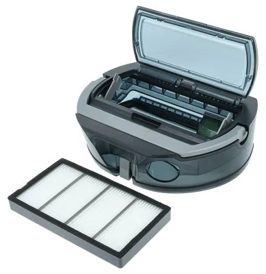 Produktbild von vhbw Staubbehälter Ersatz für iRobot 4650997 für Saugroboter - Staubbox mit Filter, Kunststoff Grau
