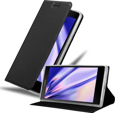 Produktbild von Cadorabo Handyhülle für Sony Xperia L2 Schutz Hülle in Schwarz Cover Etui Book Case Booklet