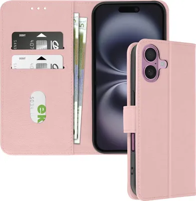 Produktbild von Avizar, Kunstlederetui mit Standfunktion Apple iPhone 16 Plus, Champagnerrosa