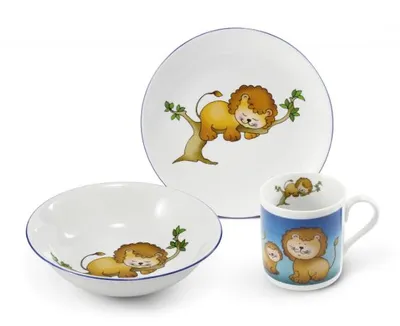Image de Service pour enfants, porcelaine tchèque, Leander, 3 pièces