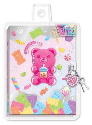 Produktbild von Teddibär-Tagebuch mit Vorhängeschloss und Schlüsseln