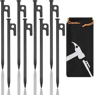 Obrázok produktu pre Sada 8 robustných oceľových kolíkov na stan, dĺžka 30 cm