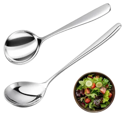 2er-Set Servierlöffel aus Edelstahl, 17 und 20,5 cm