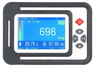Produktbild von 3 in 1 Kohlenmonoxid-Detektor Digitaler CO2-Monitor CO2-Meter Gasanalysator Detektor 9999PPM CO2-Analysatoren mit Temperatur-Feuchtigkeitstest