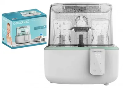 Obrázok produktu pre Cecotec digitálny sterilizátor dojčenských fliaš Nana BabyCare DigitalSterilizer. Pre až 6 fliaš, so stojanom na cumlíky