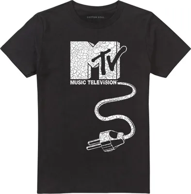 Produktbild von MTV - T-Shirt für Herren/Damen Uni, Logo TV24815 (XL) (Schwarz)