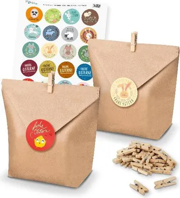 Produktbild von itenga Geschenktüten 24 xTüten + Stickerbogen Frohe Ostern Motiv 58