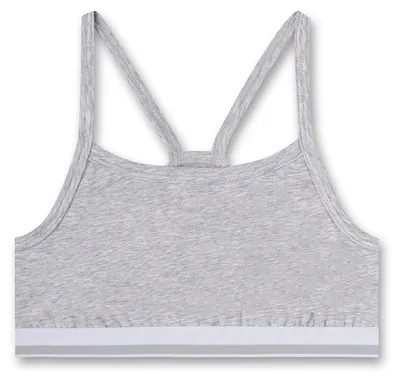 Productafbeelding van Sanetta meisjes bustier, grijs, racerback model met elastische band | Bustier voor meisjes
