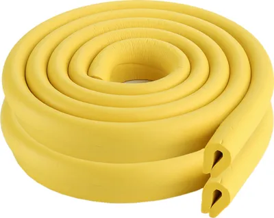 Obrázok produktu pre (2 balenia) 2 metre U-typ ochrany okrajov skleneného stola Ochrana detských batoliat Ochrana pred zahusťovaním Mäkký netoxický pásik, žltý