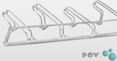 Produktbild von POV® Fahrradständer TOP, 45° schräg rechts, 1-seitig, Reifenbreite 55mm, 4 Einstellplätze