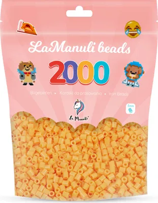 Produktbild von La Manuli 2000 Midi Bügelperlen Honig Ø 5 mm Perlen Steckperlen Beads